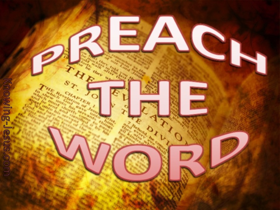 2 Timothy 4:2 Preach The Word (brown)